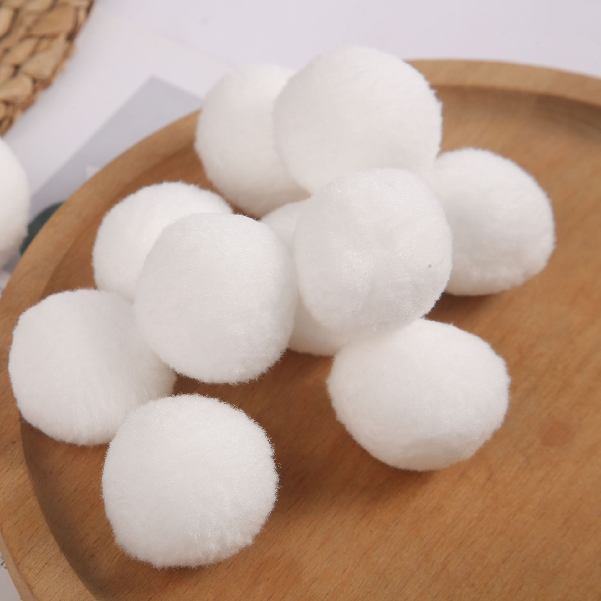 【幸福】纯白色毛球 DIY手工白色高弹毛球