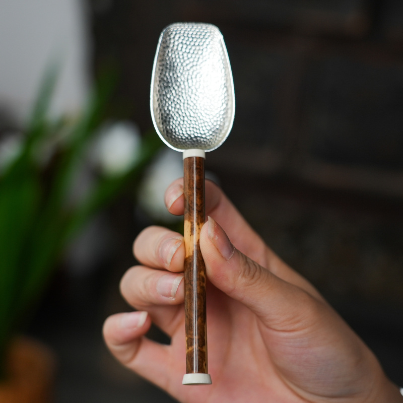 湘妃竹茶铲茶勺茶匙茶铲六君子茶道配件