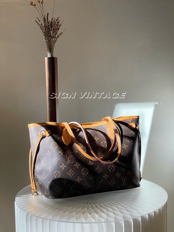 95新 LouisVuitton/路易威登 中古小号neverfull米色内里