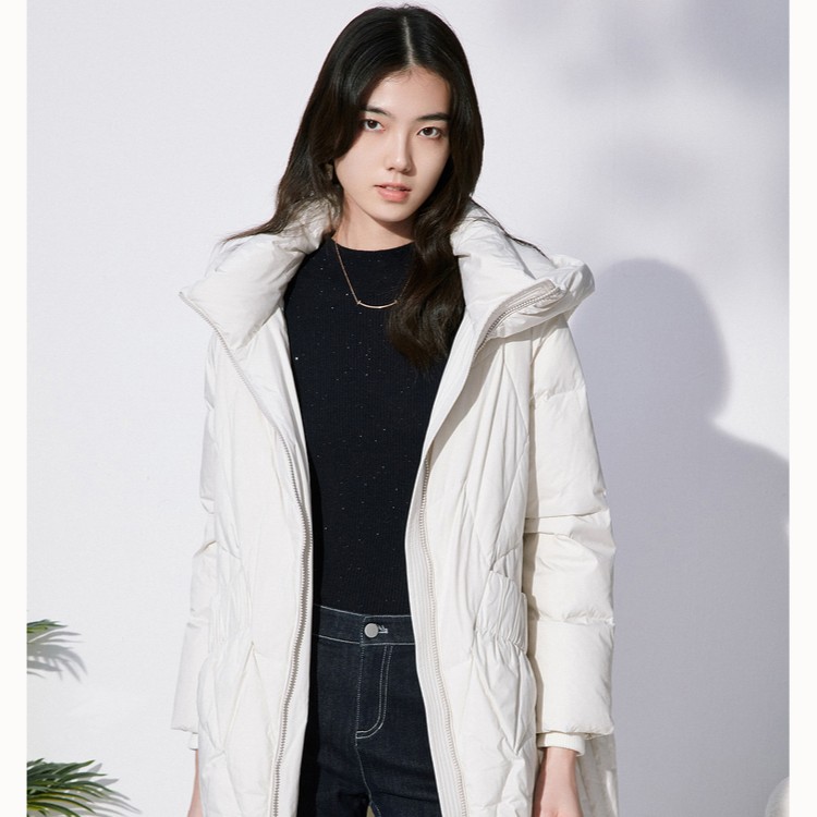 音儿 女装2023年冬季中长款连帽保暖时尚百搭羽绒服LC62508450