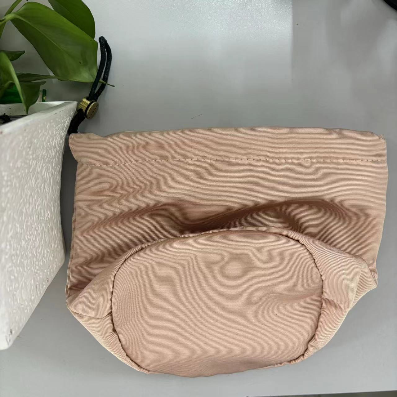 小古啊~粉色抽绳袋包包