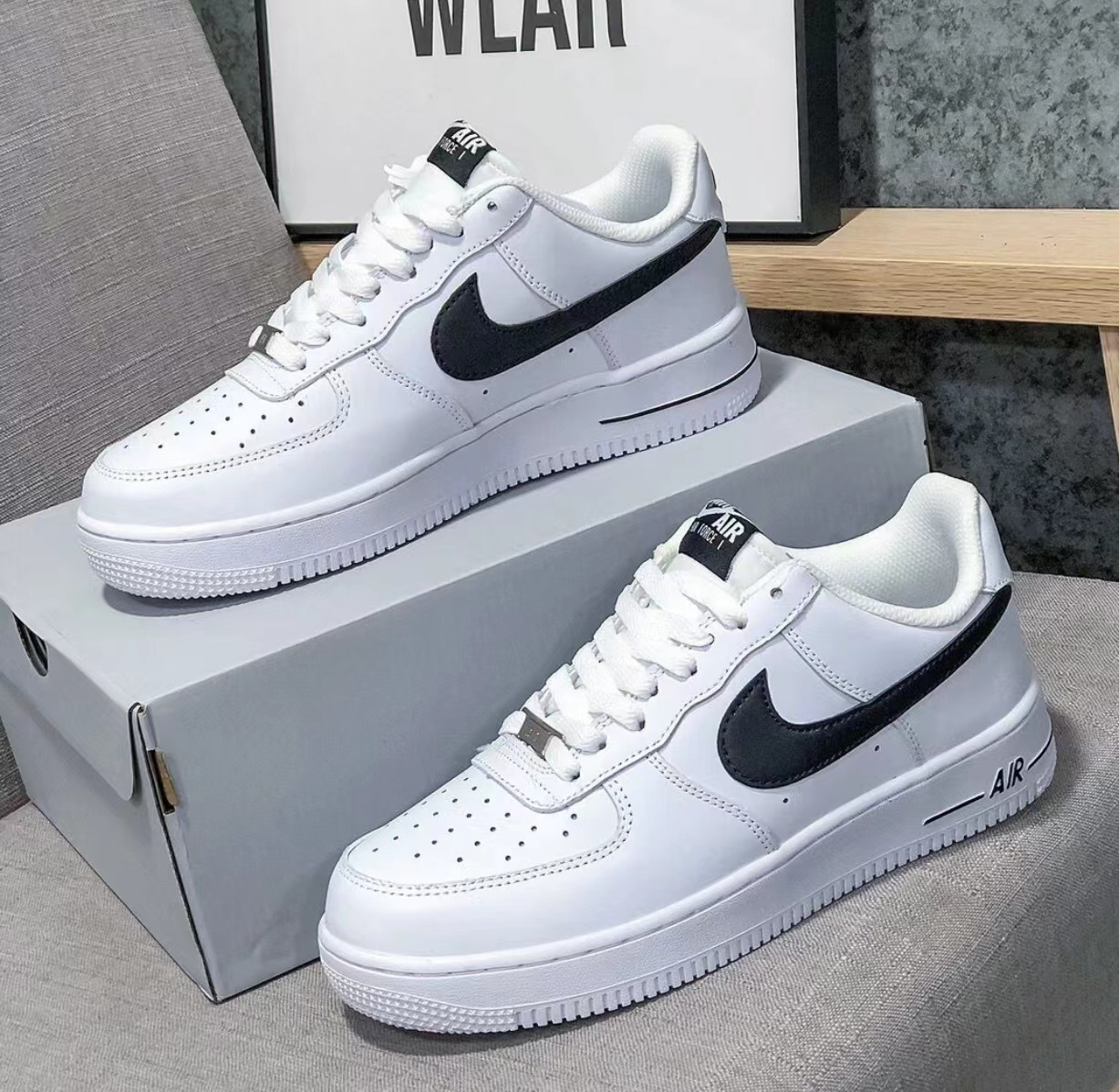 耐克男女鞋 Force 1 空军一号AF1纯白低帮运动休闲板鞋百搭跑步鞋