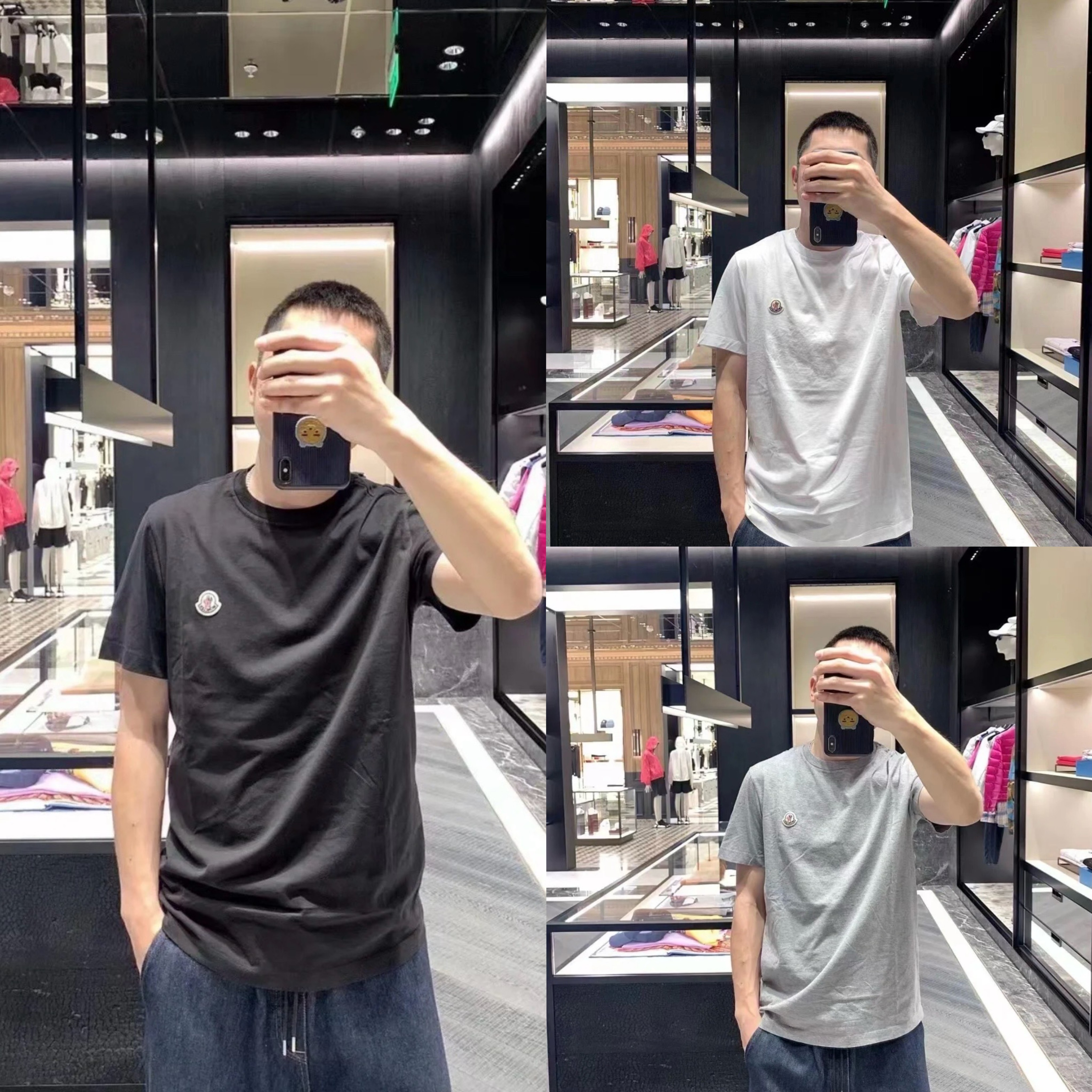 未使用 MONCLER 盟可睐蒙口男基础款经典短袖T恤半袖