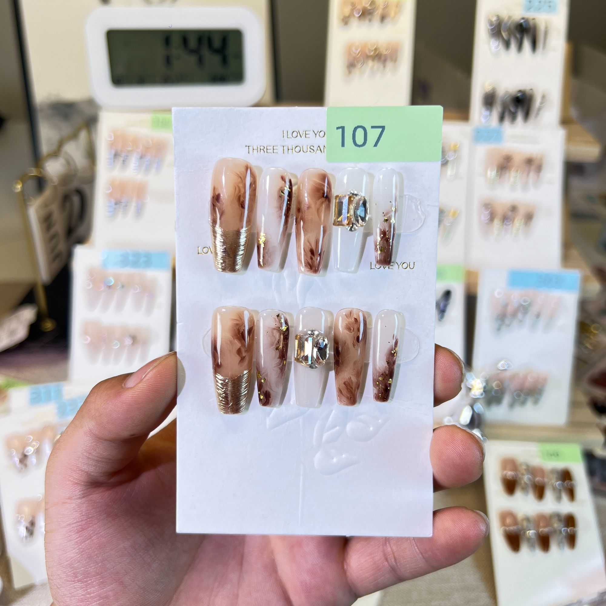 107q糖家的专属纯手工穿戴甲定制轻奢高级美甲气质高品质时尚高端
