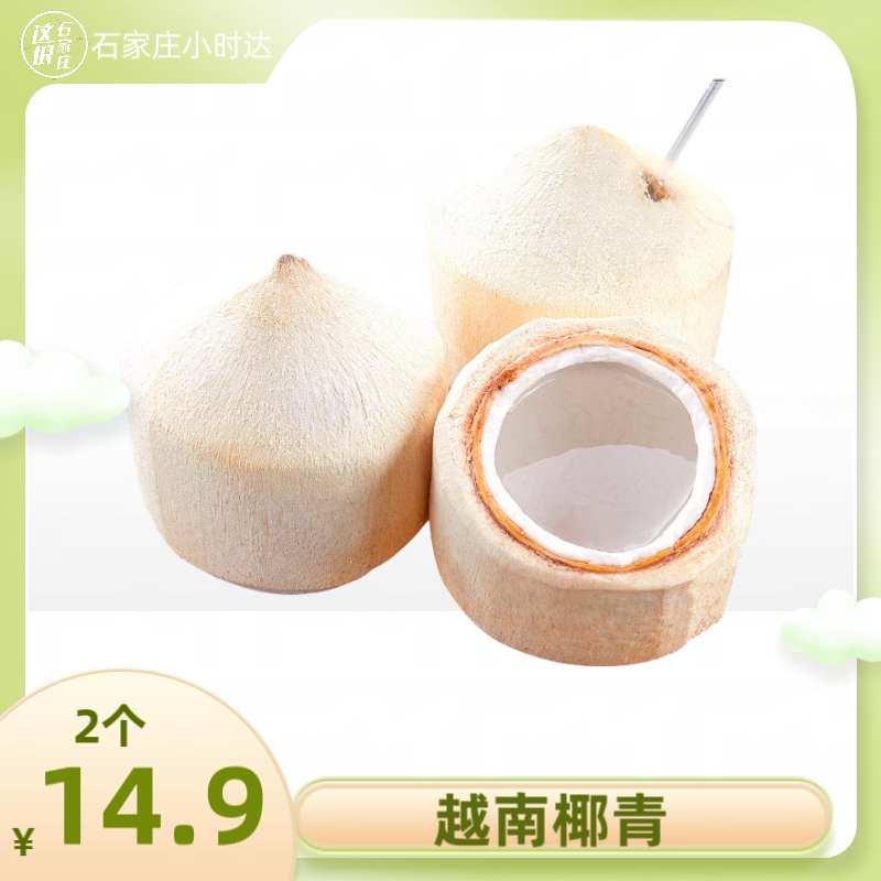 越南椰青2个树上矿泉水