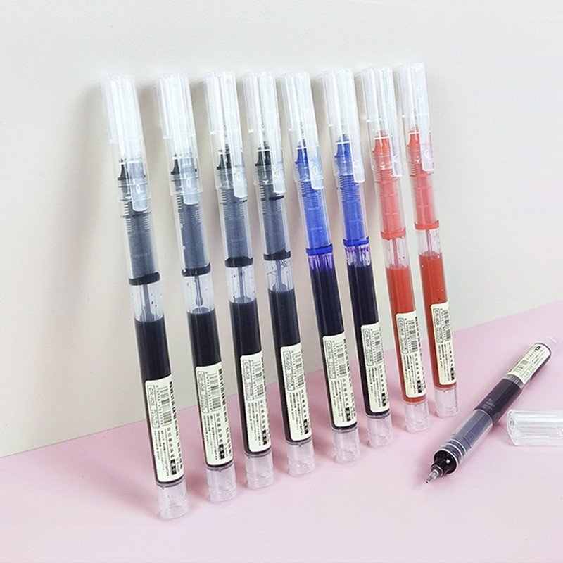 直液式走珠笔黑笔红笔蓝笔0.5mm中性笔考试速干签字笔学生刷题笔
