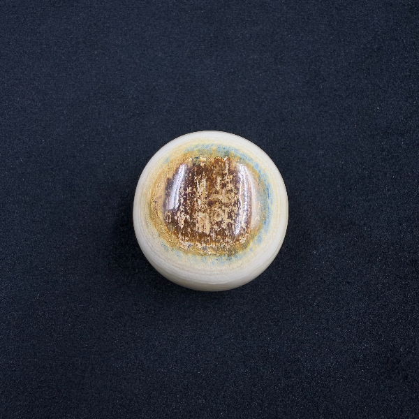 S8002天然猛犸牙圆珠配饰 支持鉴定 假一罚四