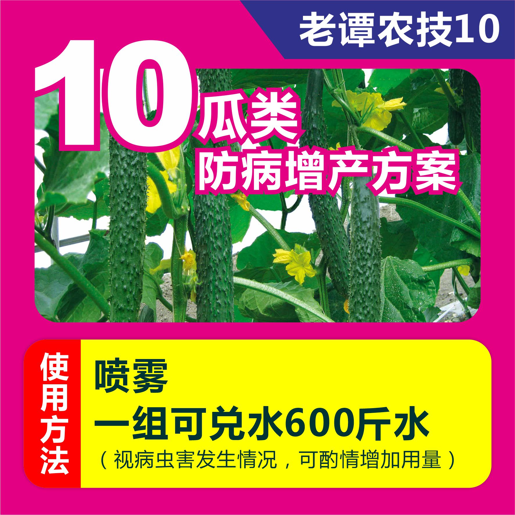老谭农技10瓜类防病增产方案黄瓜丝瓜水瓜吊瓜营养