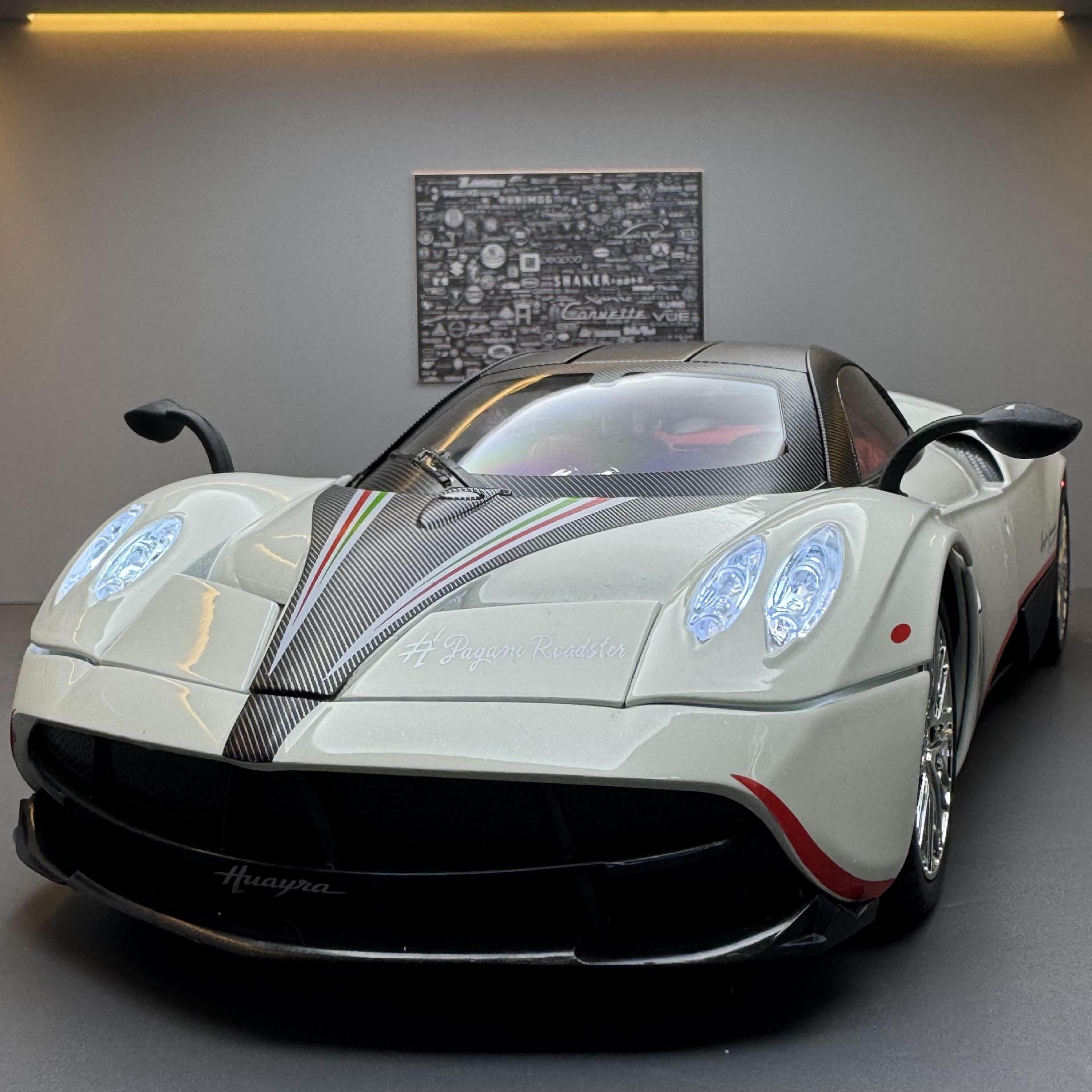 合金车模【1:18帕加尼】跑车声光回力玩具车音乐模型摆件