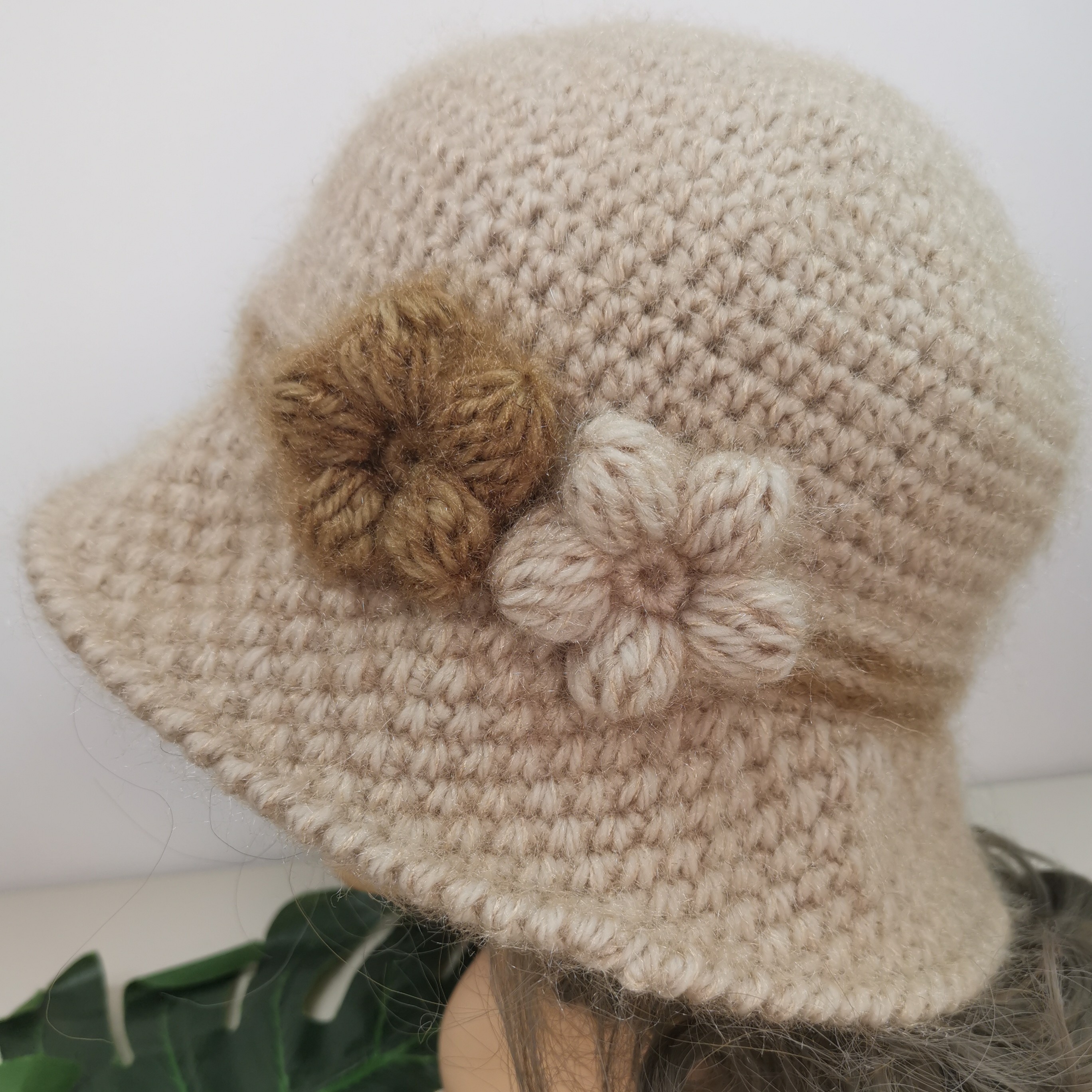 泡芙花小礼帽渔夫帽材料包（不是成品需要自己制作diy）