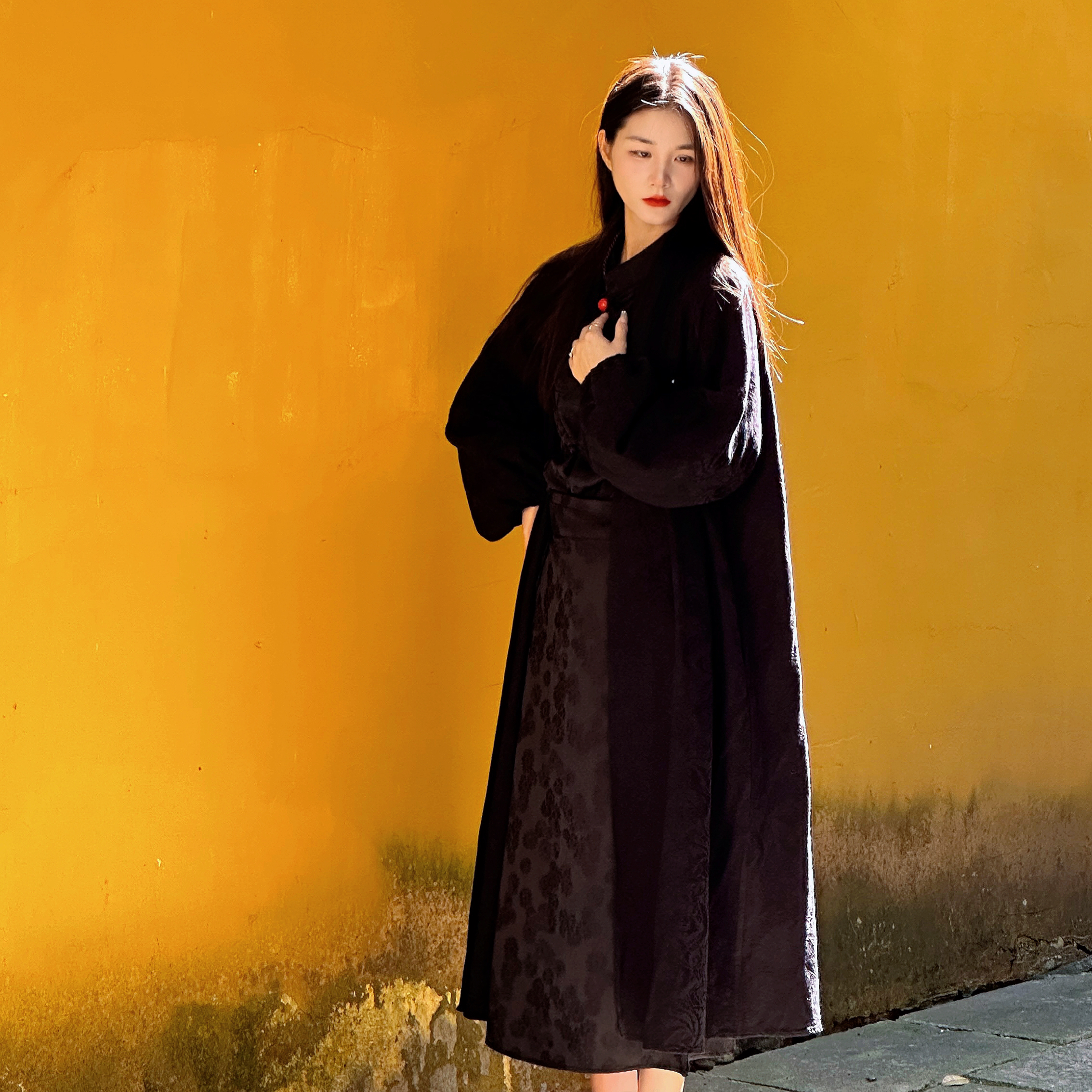 【晚秋】新中式大开衫百搭时尚显瘦秋季新款女装宽松长款