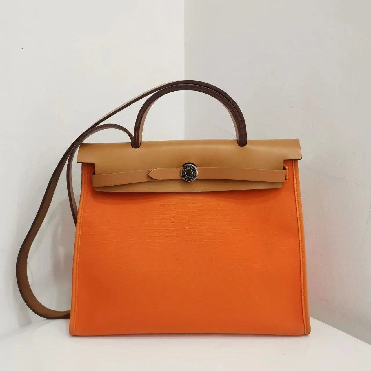 95新 Hermes/爱马仕 【文子姐专属】W094/橘色hebag31单肩包882402