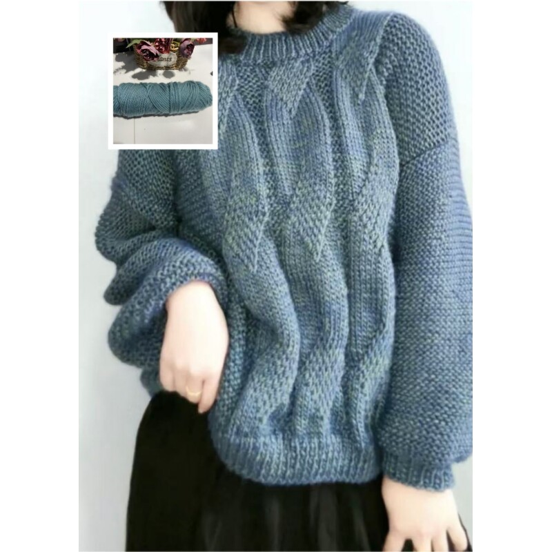 织同款绿荫花型羊驼绒编织毛线（一团二两）