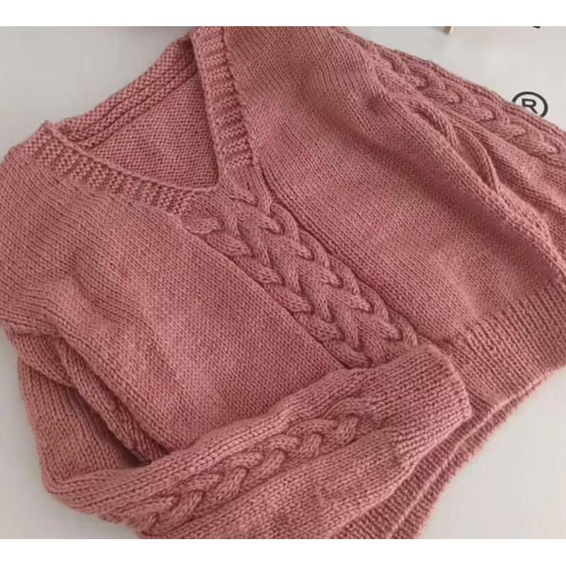 织V领套头同款羊驼绒编织毛线（一团二两）