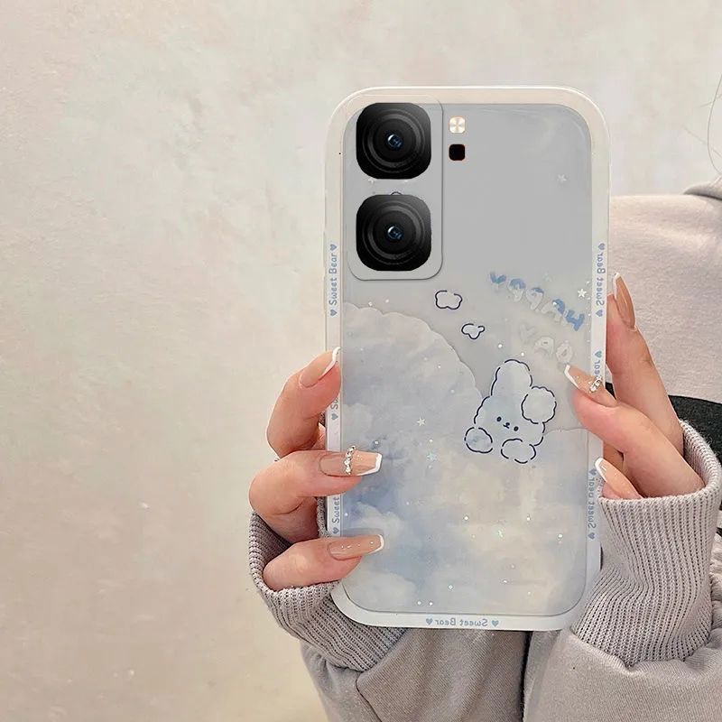 vivo iQOONeo9手机壳可爱云朵小兔高颜值透明软壳全包摄像头防摔