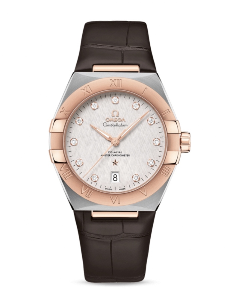 99新 Omega/欧米茄 曼哈顿系列/男表/皮带/39mm钻刻玫瑰金