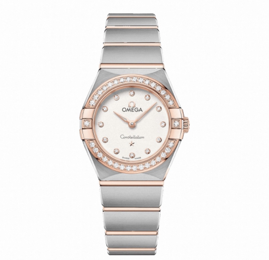 未使用 Omega/欧米茄 星座系列/女表/25mm/内外钻/女表