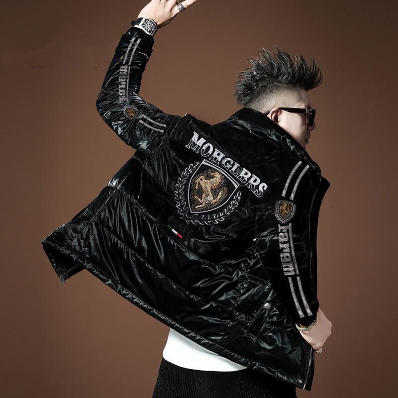 欧洲站2024冬季新款刺绣棉服男士冬款棉衣御寒保暖外套男装潮流