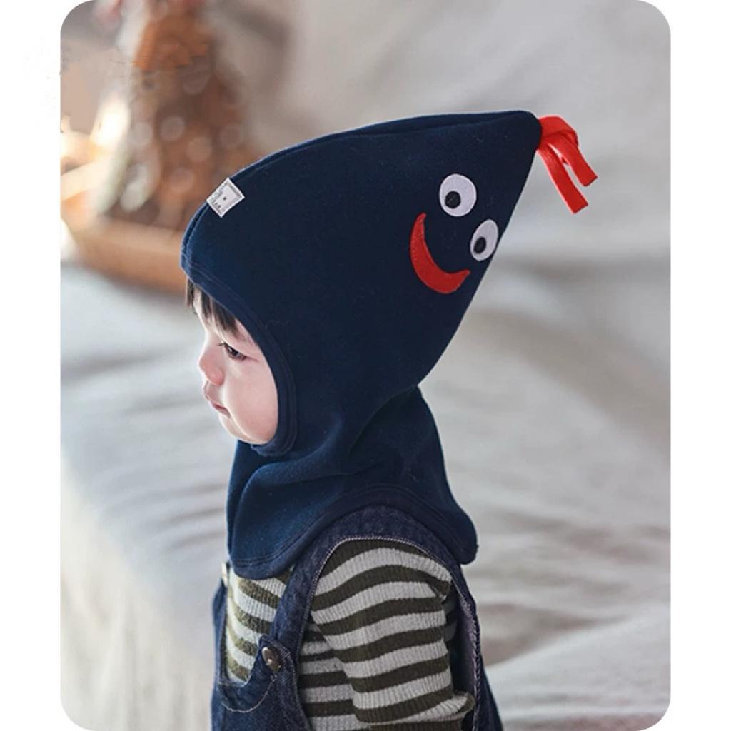 宝宝帽子秋冬季婴儿百搭护耳帽男宝女宝防风套头帽儿童保暖一体帽