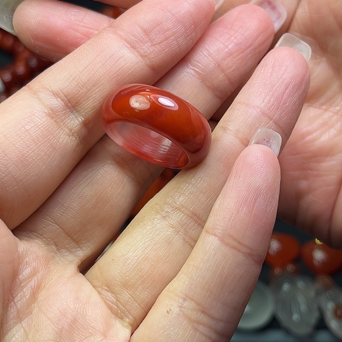 南红玛瑙戒圈未镶嵌