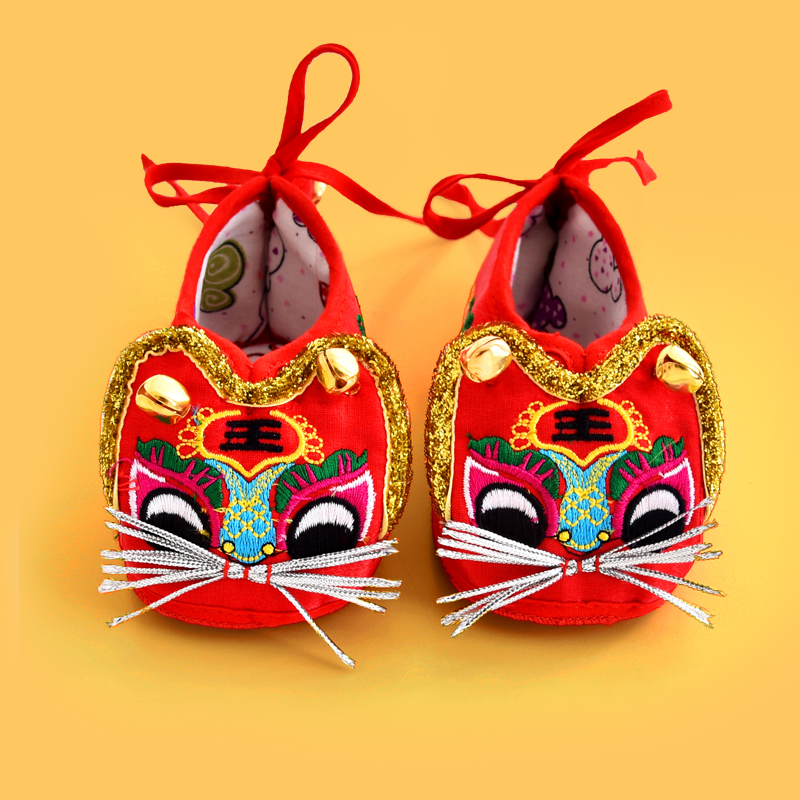 2024新款虎头鞋手工布鞋小童布鞋宝宝抓周鞋中国风满月婴幼儿鞋