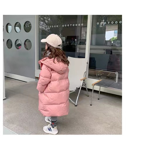 童装潮款Y女童冬装衣外套新款韩版中长款加厚羽绒服洋气小女孩袄