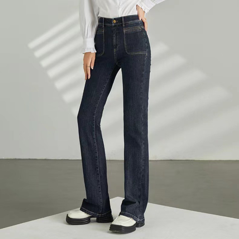 YANPING/燕苹新款秋季时尚百搭显瘦高腰弹力修身牛仔鱼尾裤810033