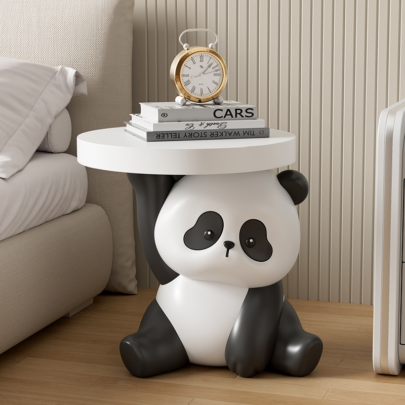 MSKA创意熊猫落地摆件家居饰品沙发旁托盘茶几柜乔迁新居礼品