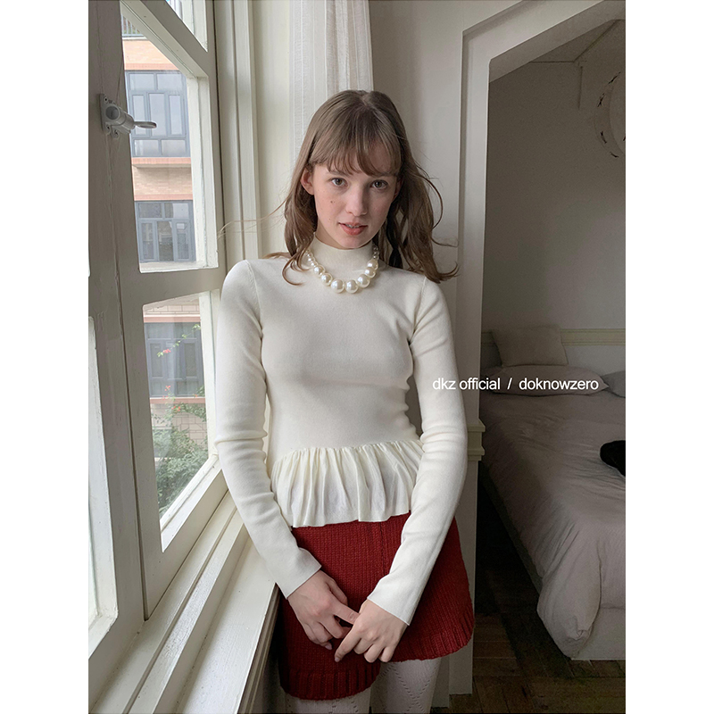 DKZ 多色百搭花边针织衫