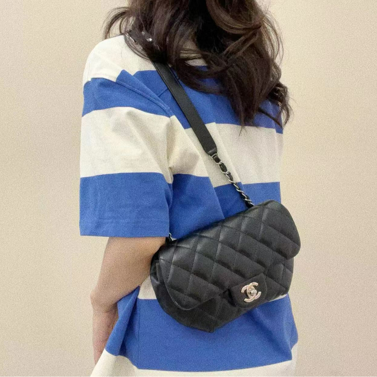 全新未使用 Chanel/香奈儿 chanelcf腰包黑银色/公价无/甄选