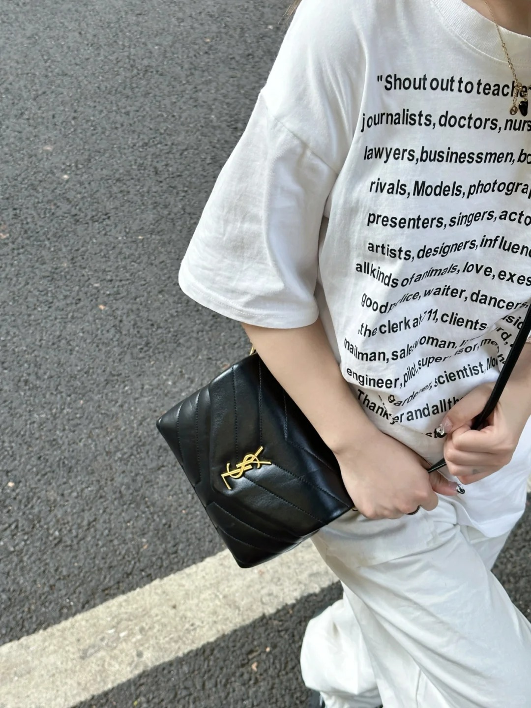 99新 YSL/圣罗兰 ysl loulou黑金小号/公价无/甄选