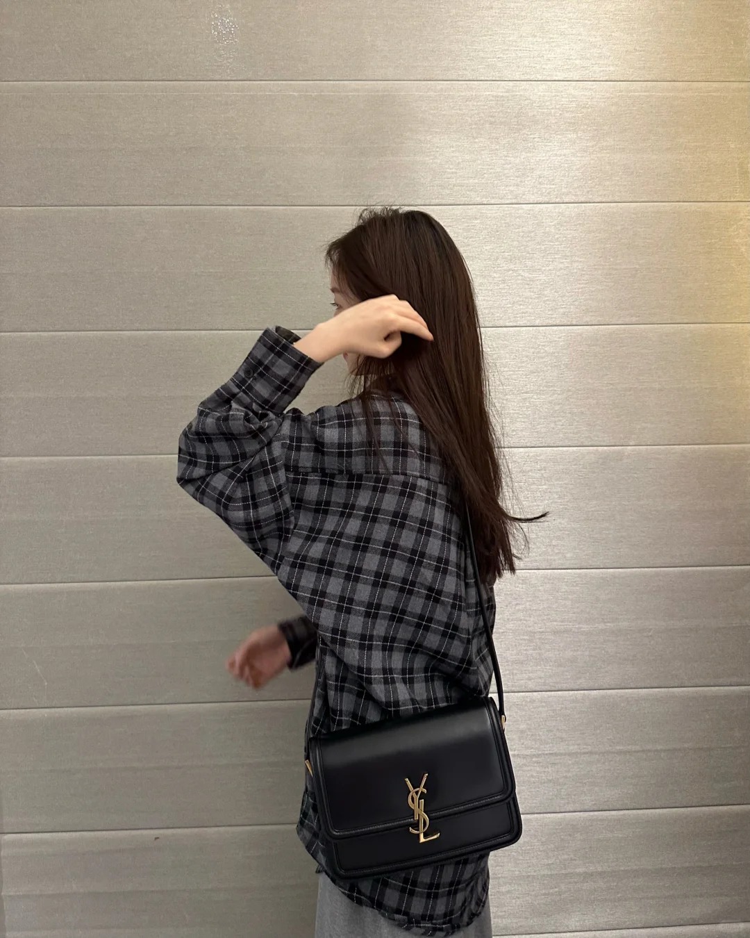 99新 YSL/圣罗兰 ysl 豆腐中号黑金/公价无/甄选