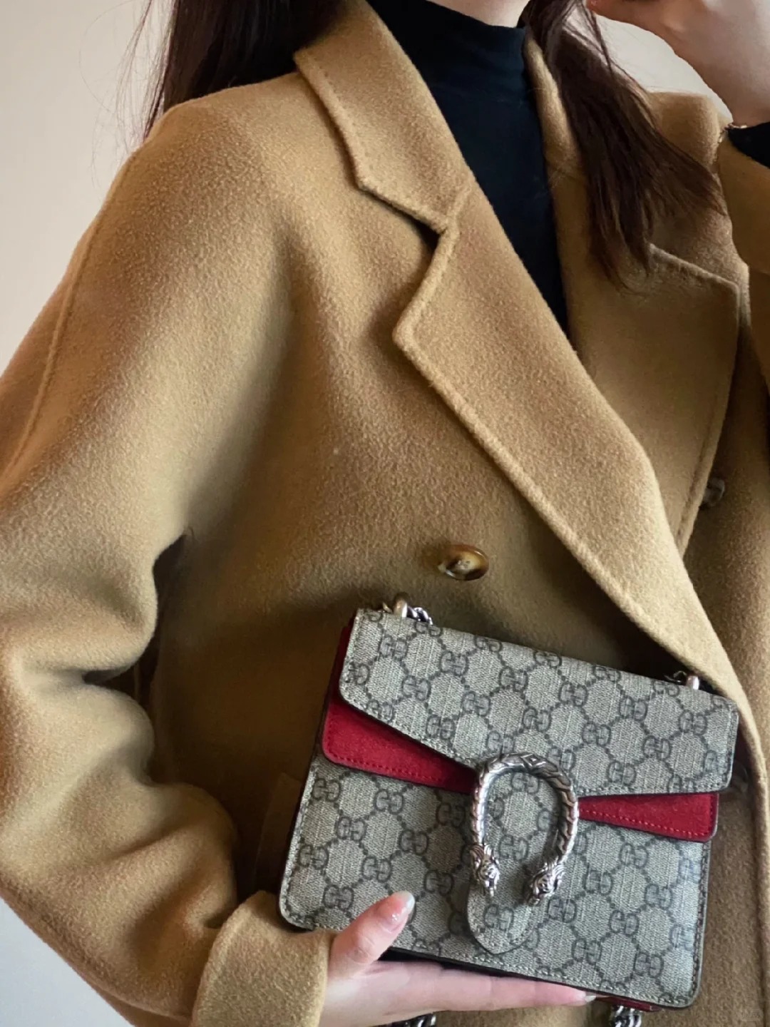 99新 GUCCI/古驰 gucci 酒神小号红边/公价无/甄选