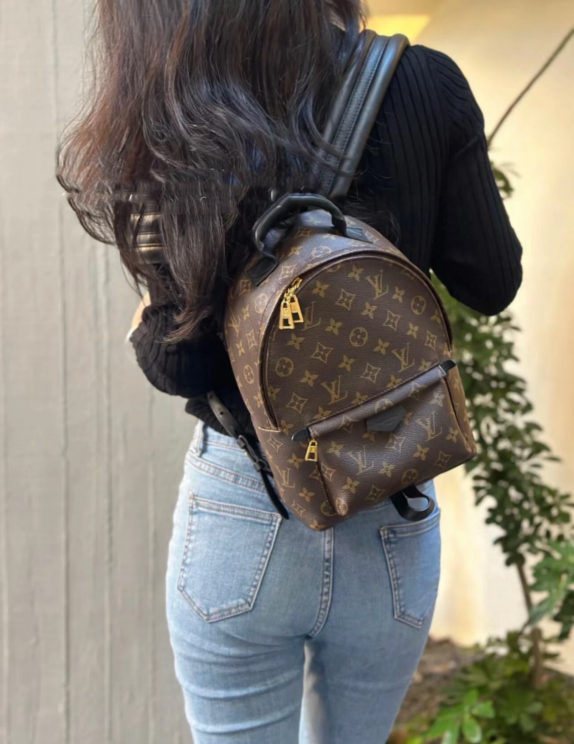 99新 LouisVuitton/路易威登 lv 书包小号老花/公价无/甄选