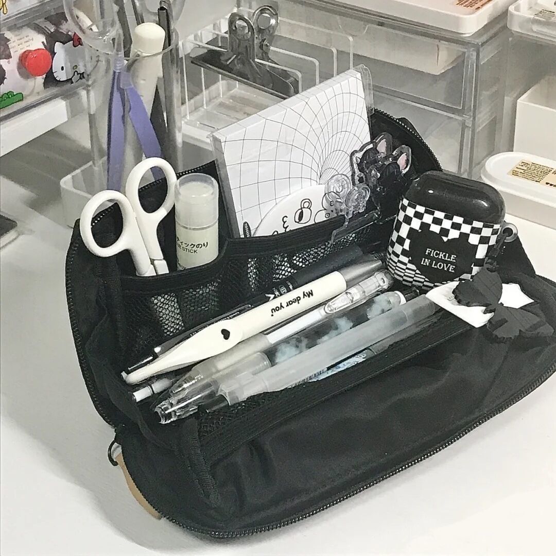 【开学季】小众不撞款笔袋简约多功能耐脏文具收纳袋大容量铅笔袋