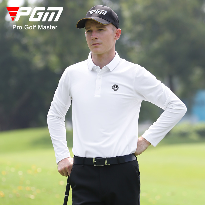 PGM 新款高尔夫男装春夏长袖t恤 翻领POLO衫golf男装上衣服