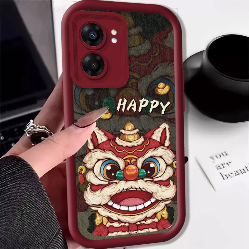 OPPOA57龙年手机壳高级感硅胶保护套高颜值过年醒狮外壳新年款全