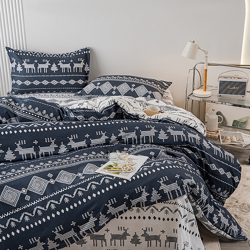 【全疆包邮】新款推荐轻奢双面加厚韩式治愈系双人被套磨毛四件套