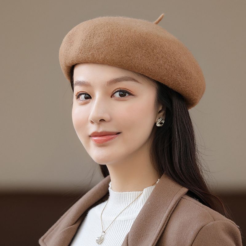 帽子女款贝雷帽春秋冬季显脸小画家帽蓓蕾帽礼帽时尚妈妈款南瓜帽