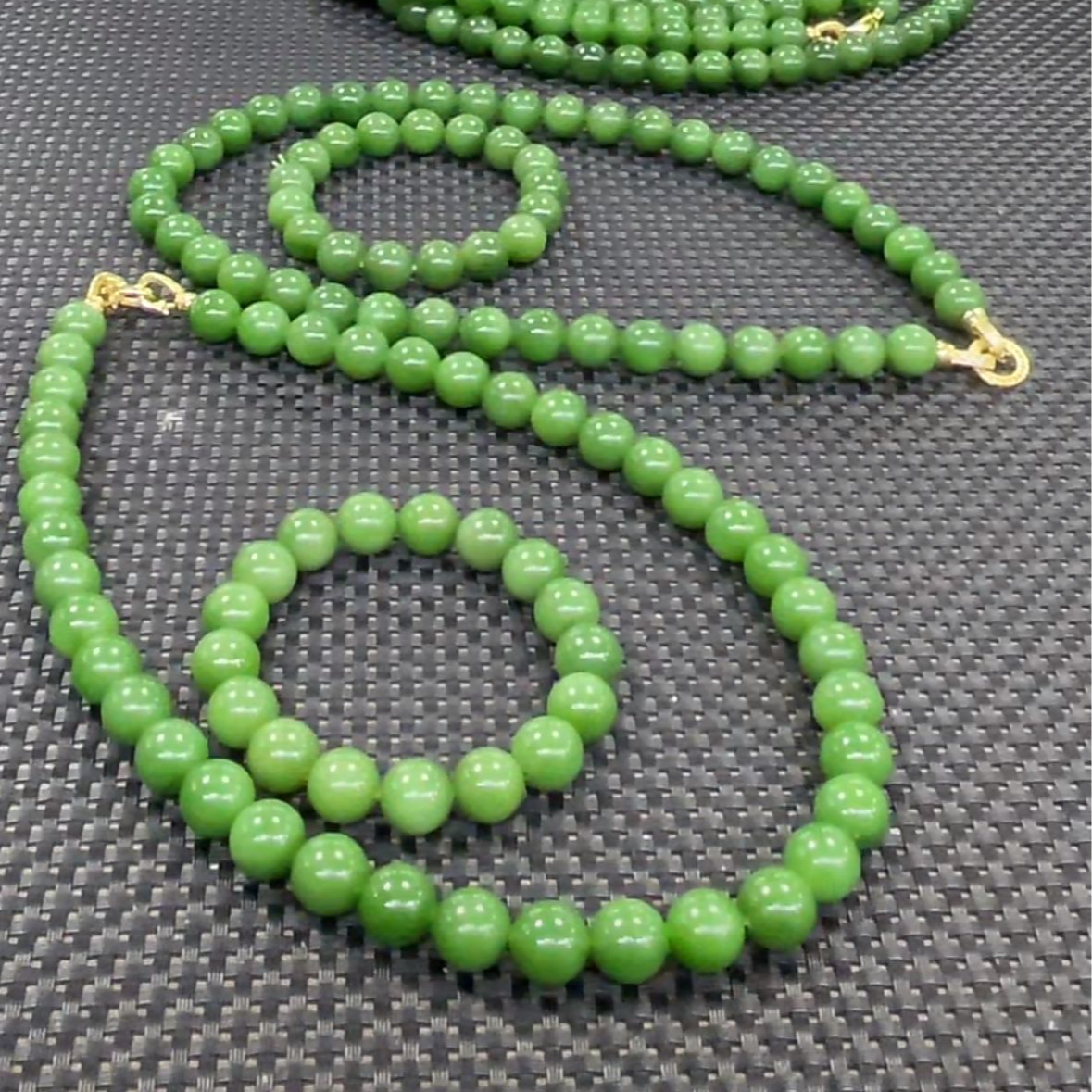 【老郑家】和田玉项链+手串一套 约12mm（多样性发一件）