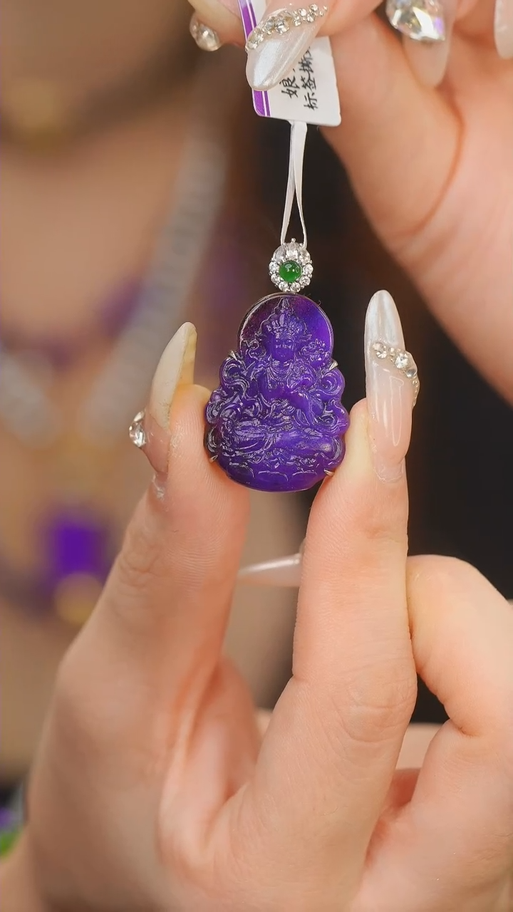 【闪购商品】苏纪石（舒俱来），18K金镶嵌舒俱来吊坠