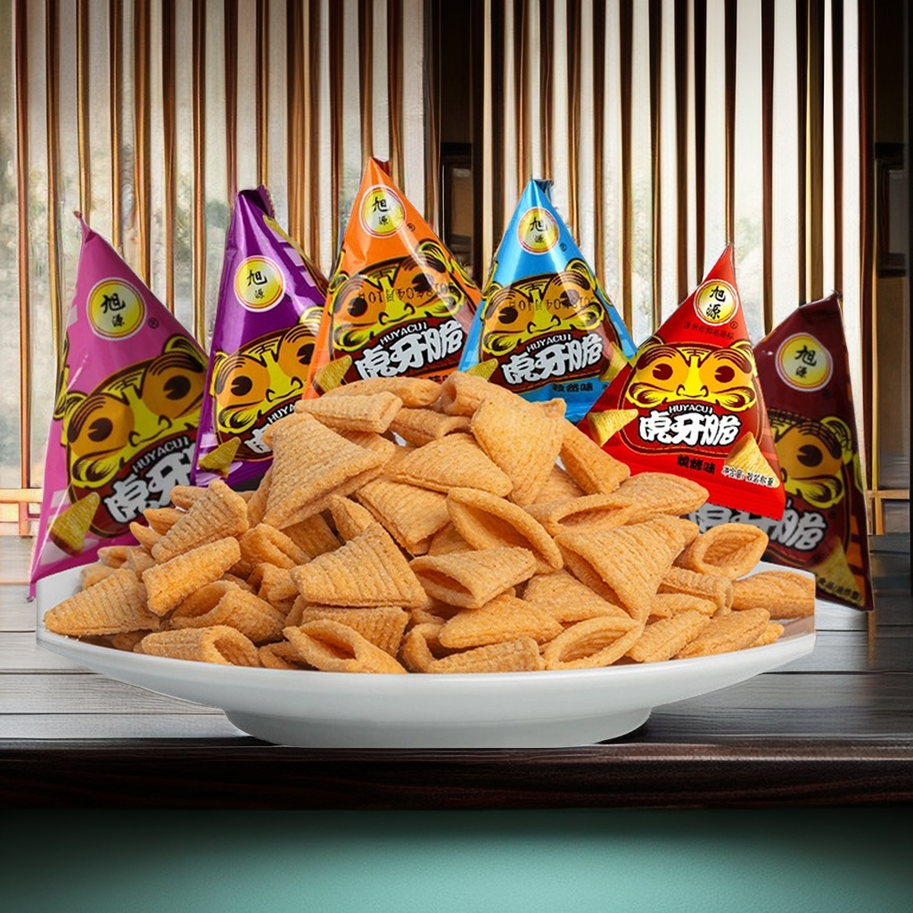 旭源日期新鲜虎牙脆非锅巴火锅店同款等吃零食独立装尖角香脆年货