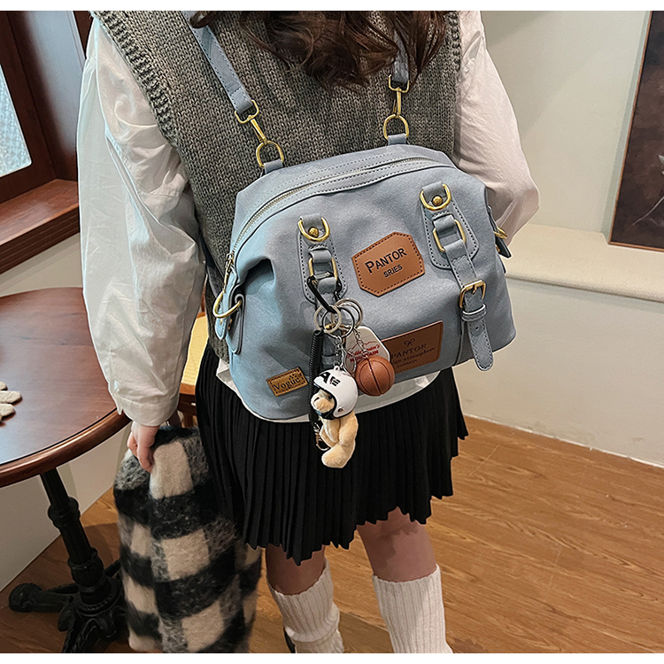 【复古学院风双肩包】韩国小众双肩包复古单肩包百搭学生ins洋气包