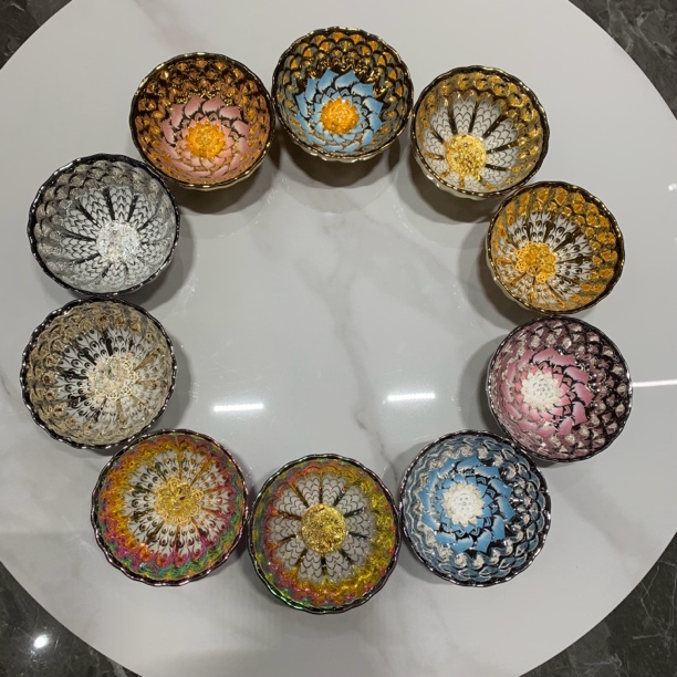 【10只装龙凤莲陶瓷杯】高端茶器主人杯精美茶具无礼盒