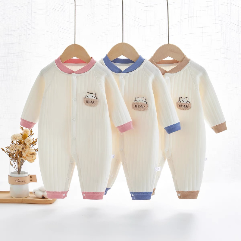空气棉宝宝保暖衣服连体秋冬哈衣婴幼儿连体衣1126长爬宝宝衣服