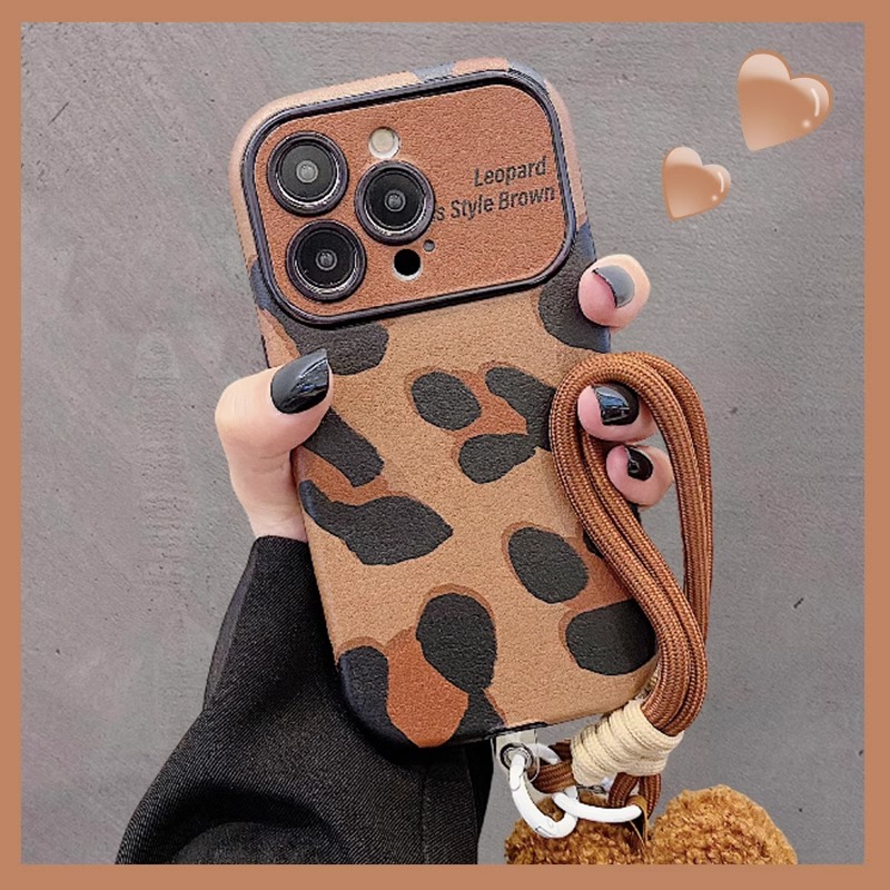 斑点豹纹适用iphone14promax苹果15手机壳13秋冬女款12防摔14网红