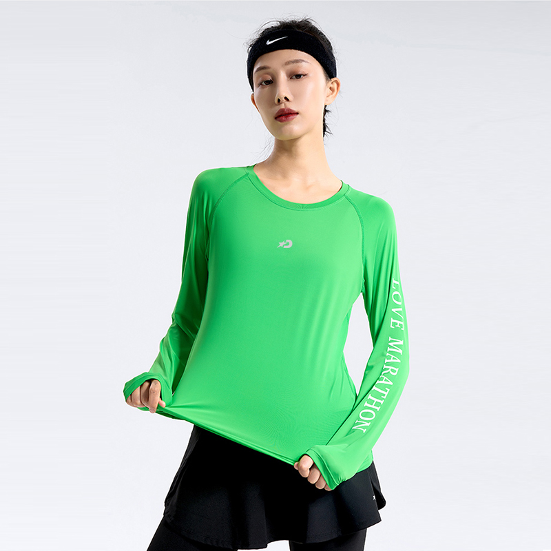DYISE运动服女速干衣跑步长T恤户外训练健身透气休闲长袖23028