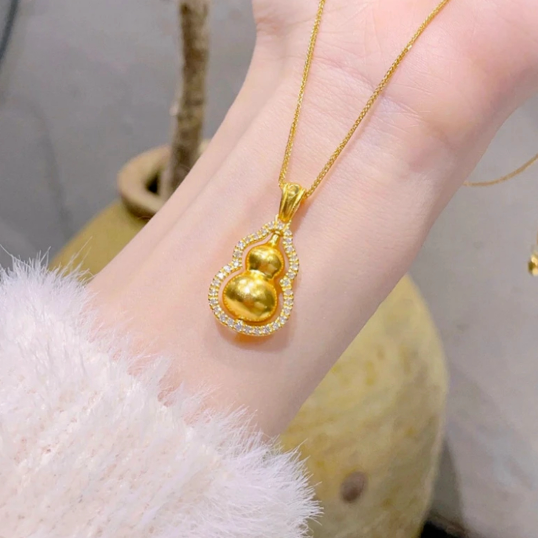 铜合金项链 新款国风时来运转葫芦项链女轻奢时尚百搭不掉色T0891