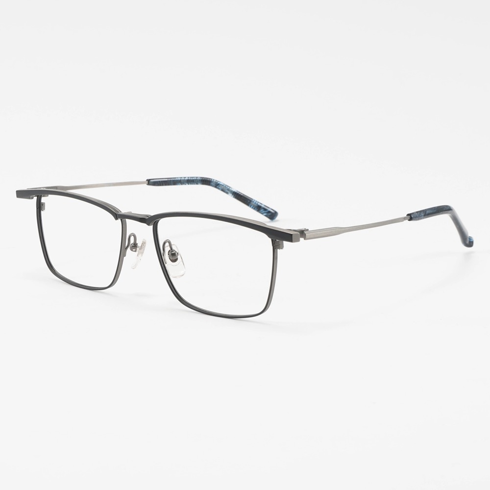 unicoloom 018 日系黑色眉毛架男款镜框大脸钛金属近视眼镜镜框