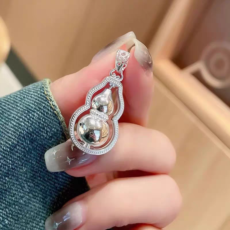 吊坠足银 【佰万珠宝 】足银葫芦时来运转平安喜乐吊坠气质轻奢百搭